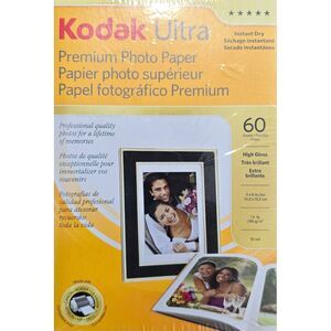 New! Kodak Ultra Photo Paper Ultra Premium Photo 4X6 Inch Paper 60 sheets